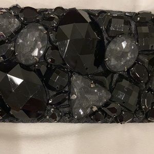 J Crew Black Jeweled Belt
